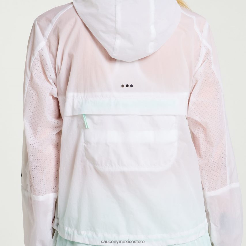 Saucony chaqueta plegable elevate mujer blanco P4B2Z0714