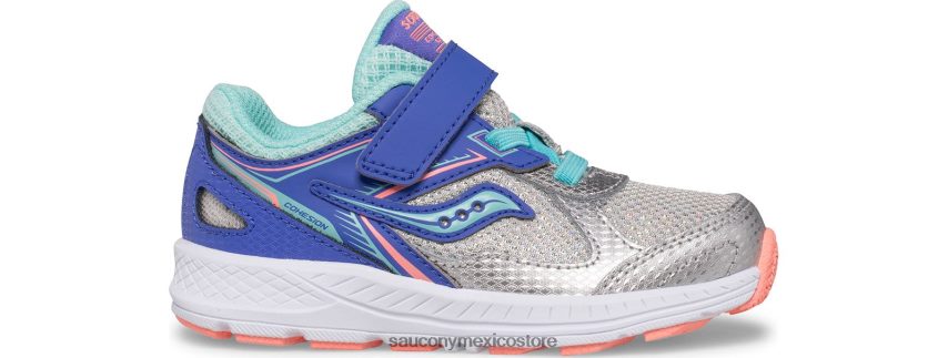 Saucony cohesión 14 aire acondicionado jr zapatilla de deporte niños plata/bígaro/turq P4B2Z0921