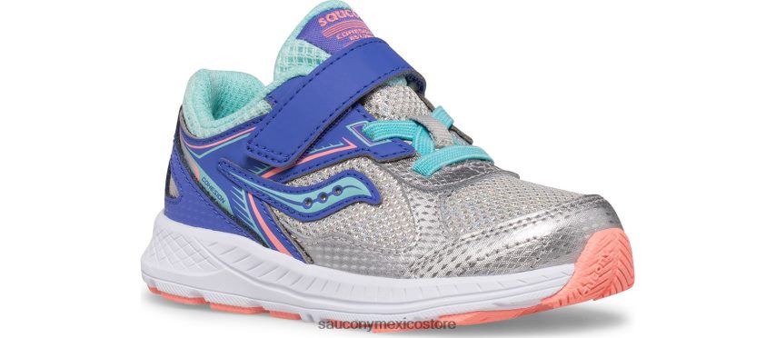 Saucony cohesión 14 aire acondicionado jr zapatilla de deporte niños plata/bígaro/turq P4B2Z0921