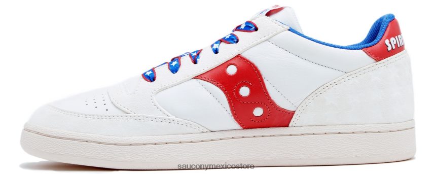 Saucony corte de jazz 1776 hombres blanco rojo P4B2Z0176