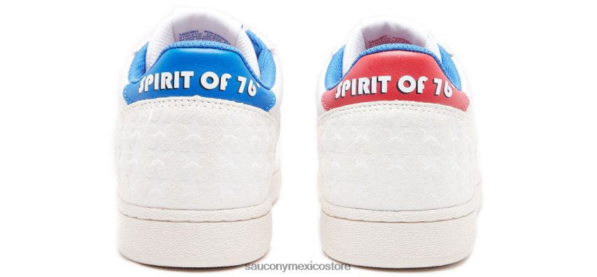 Saucony corte de jazz 1776 hombres blanco rojo P4B2Z0176