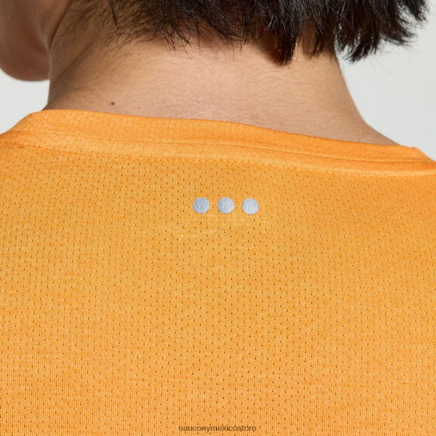 Saucony cronómetro de manga corta hombres brezo de caléndula P4B2Z0319