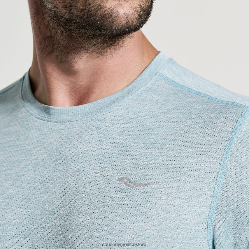 Saucony cronómetro de manga corta hombres brezo de lluvia P4B2Z0320