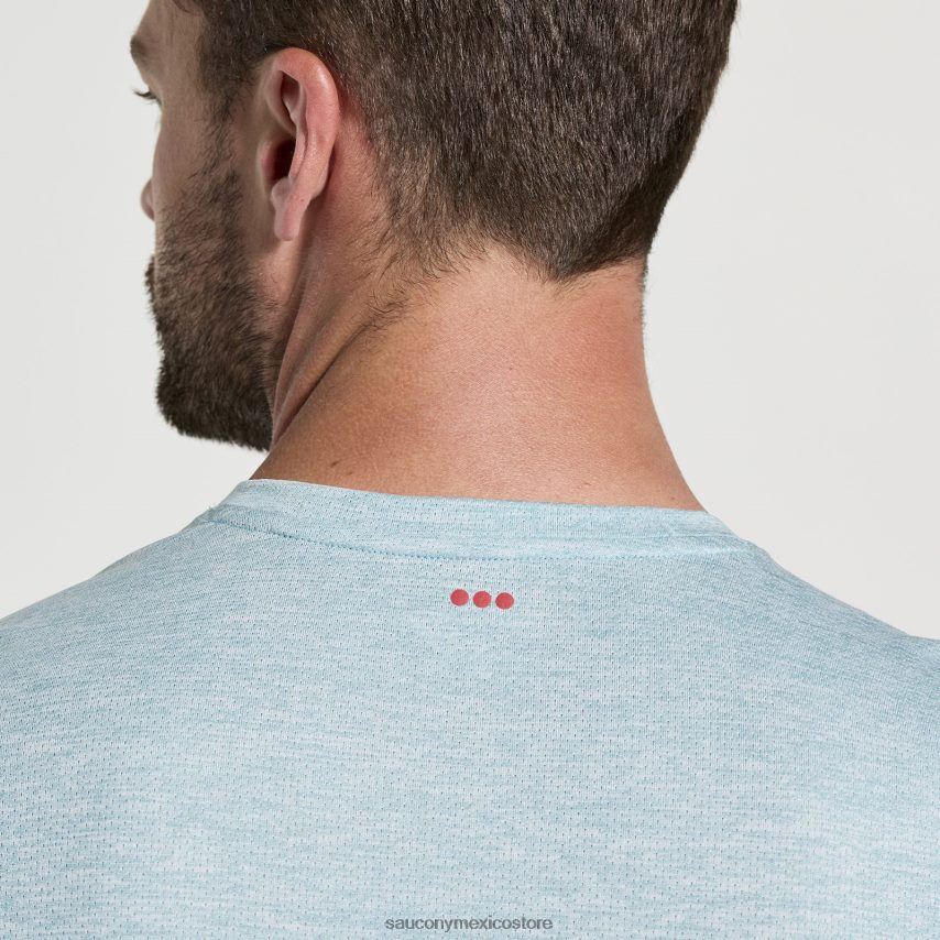 Saucony cronómetro de manga corta hombres brezo de lluvia P4B2Z0320