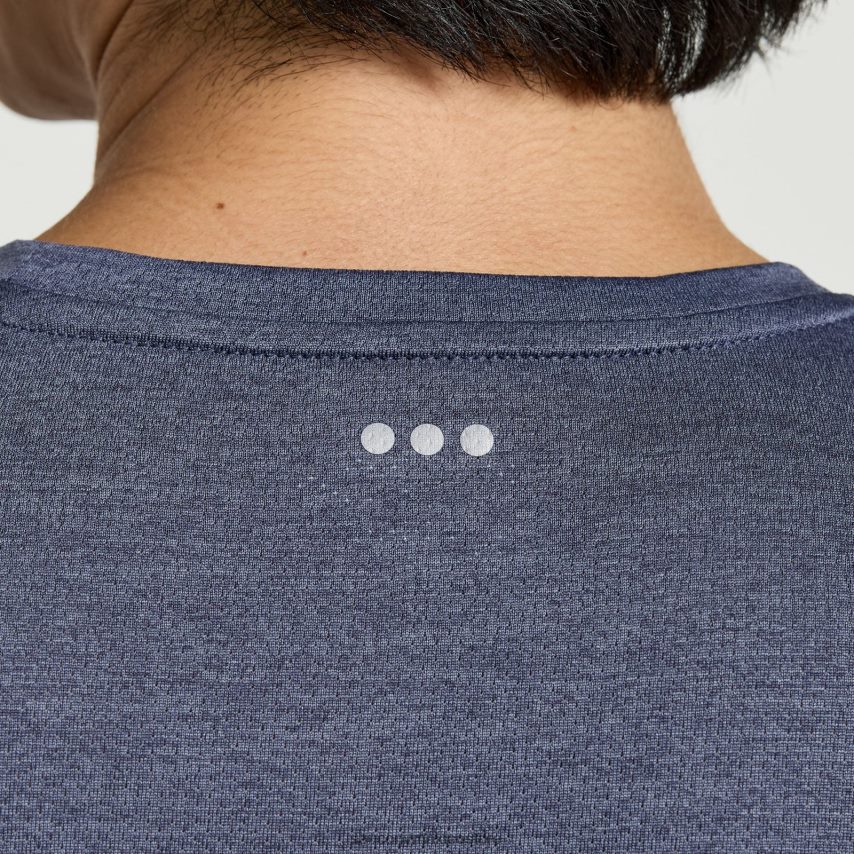 Saucony cronómetro de manga corta hombres horizonte brezo P4B2Z0323