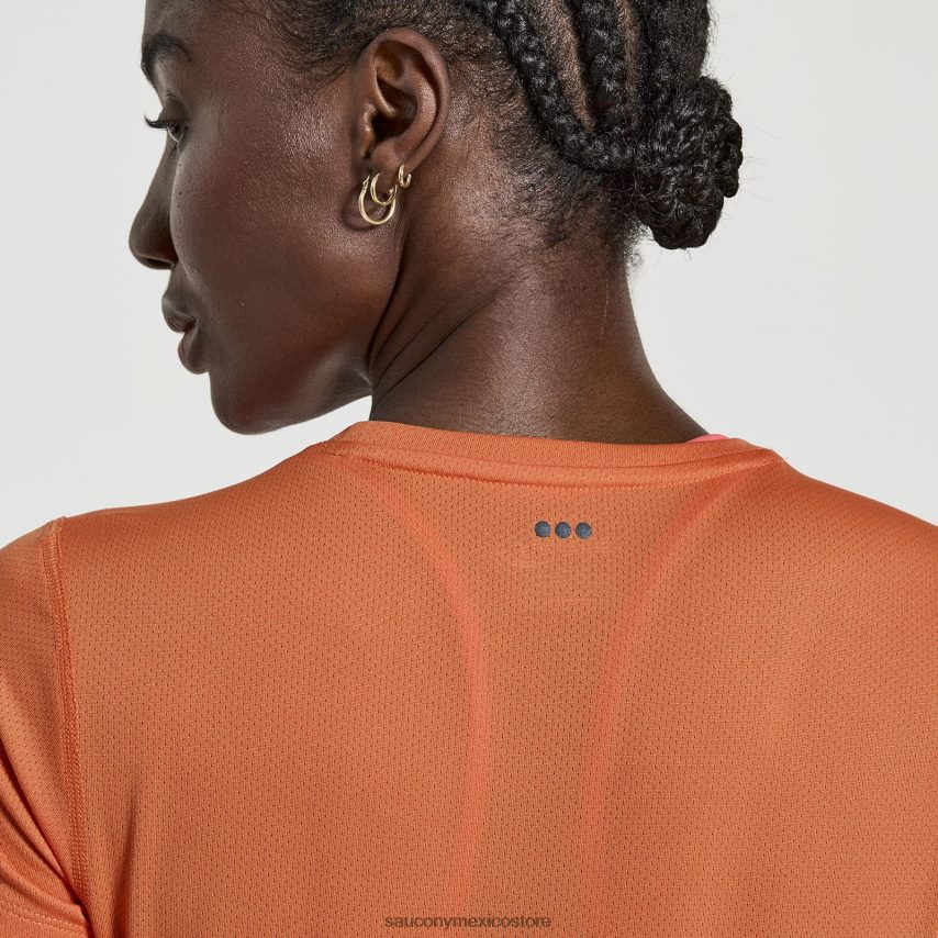 Saucony cronómetro de manga corta mujer ascua P4B2Z0731