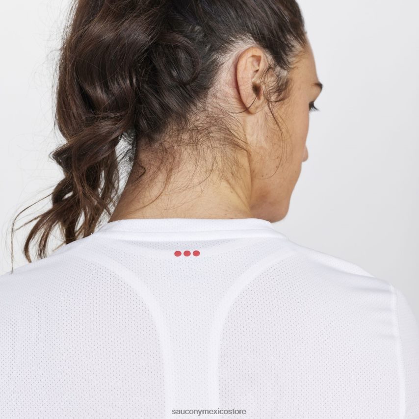 Saucony cronómetro de manga corta mujer blanco P4B2Z0735