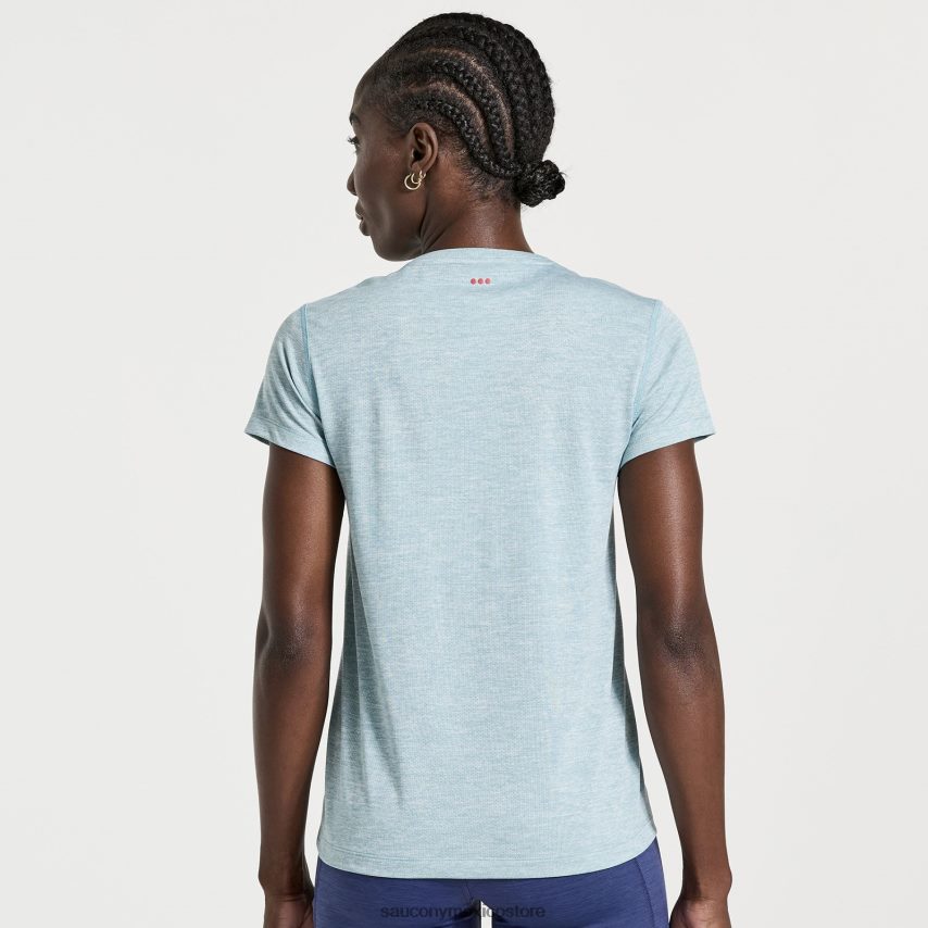 Saucony cronómetro de manga corta mujer brezo de lluvia P4B2Z0733