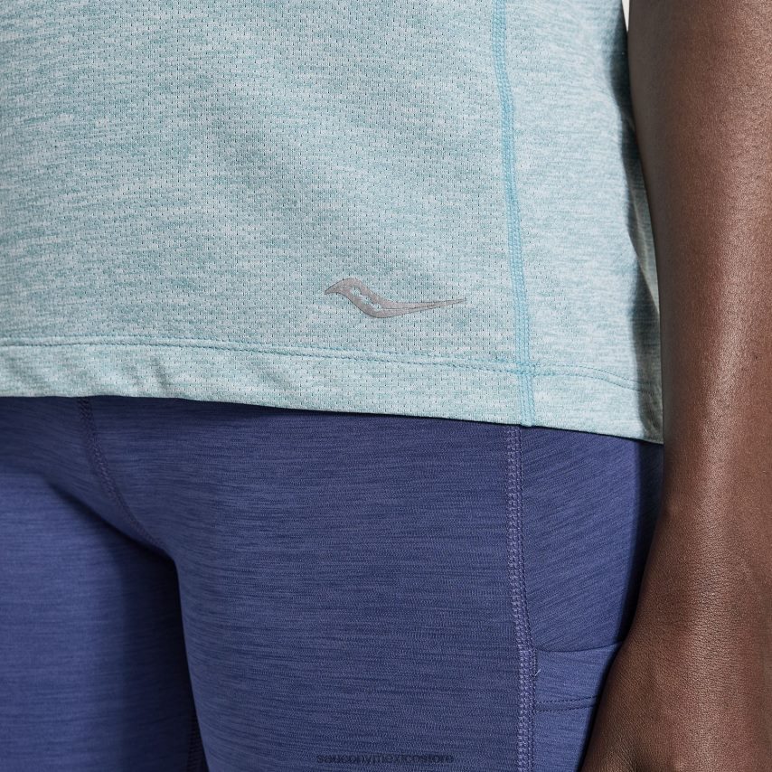 Saucony cronómetro de manga corta mujer brezo de lluvia P4B2Z0733