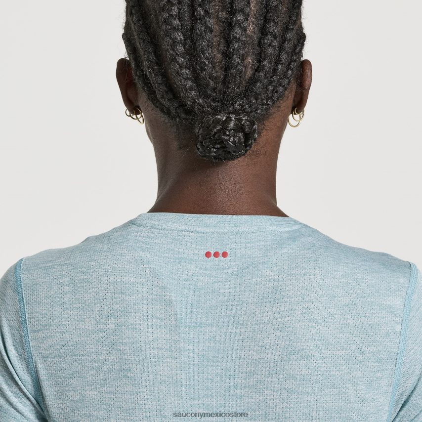 Saucony cronómetro de manga corta mujer brezo de lluvia P4B2Z0733