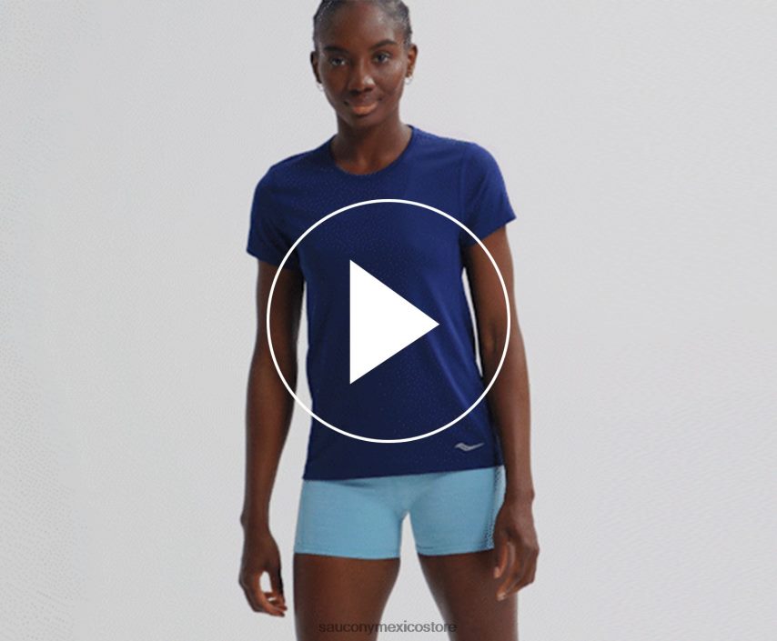 Saucony cronómetro de manga corta mujer brezo de lluvia P4B2Z0733