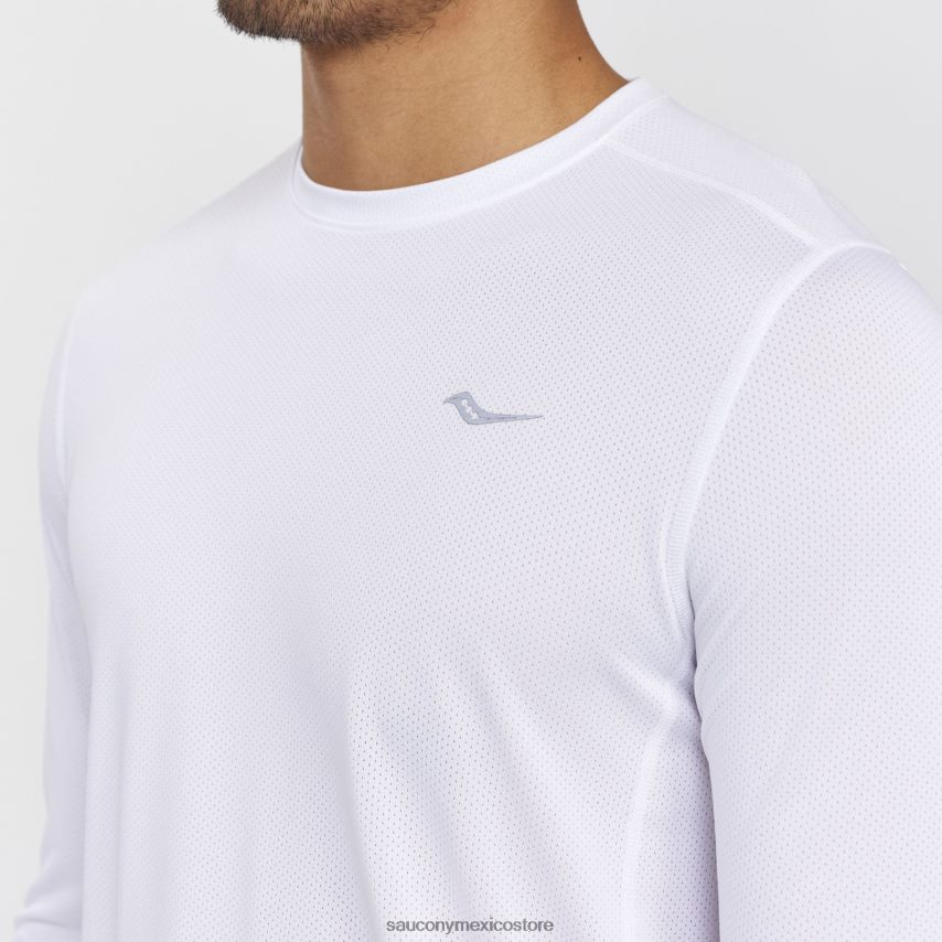 Saucony cronómetro de manga larga hombres blanco P4B2Z0343