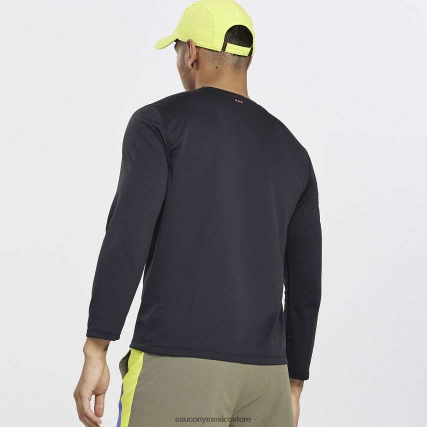 Saucony cronómetro de manga larga hombres negro P4B2Z0337