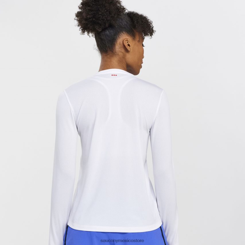 Saucony cronómetro de manga larga mujer blanco P4B2Z0748
