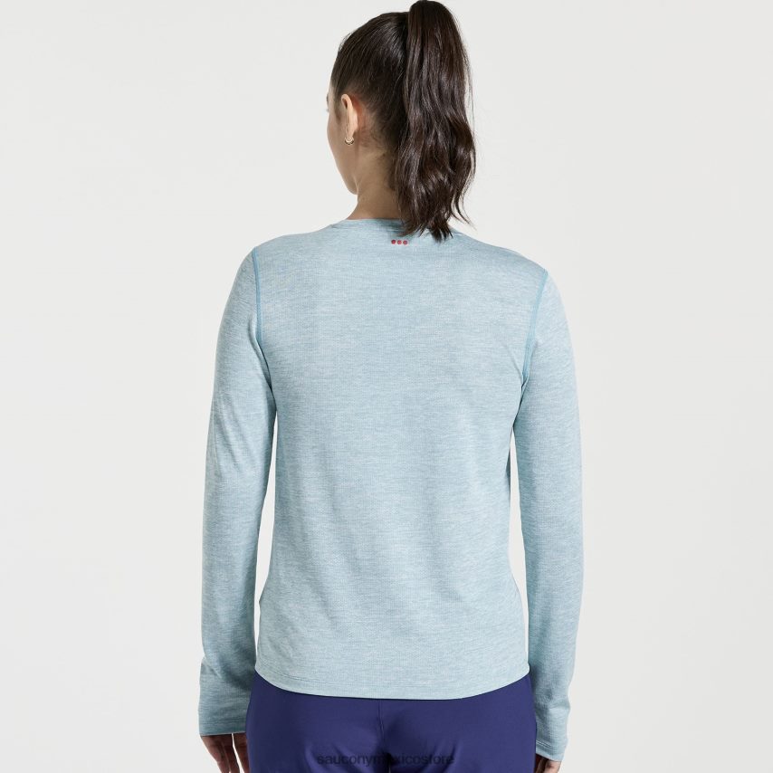 Saucony cronómetro de manga larga mujer brezo de lluvia P4B2Z0745