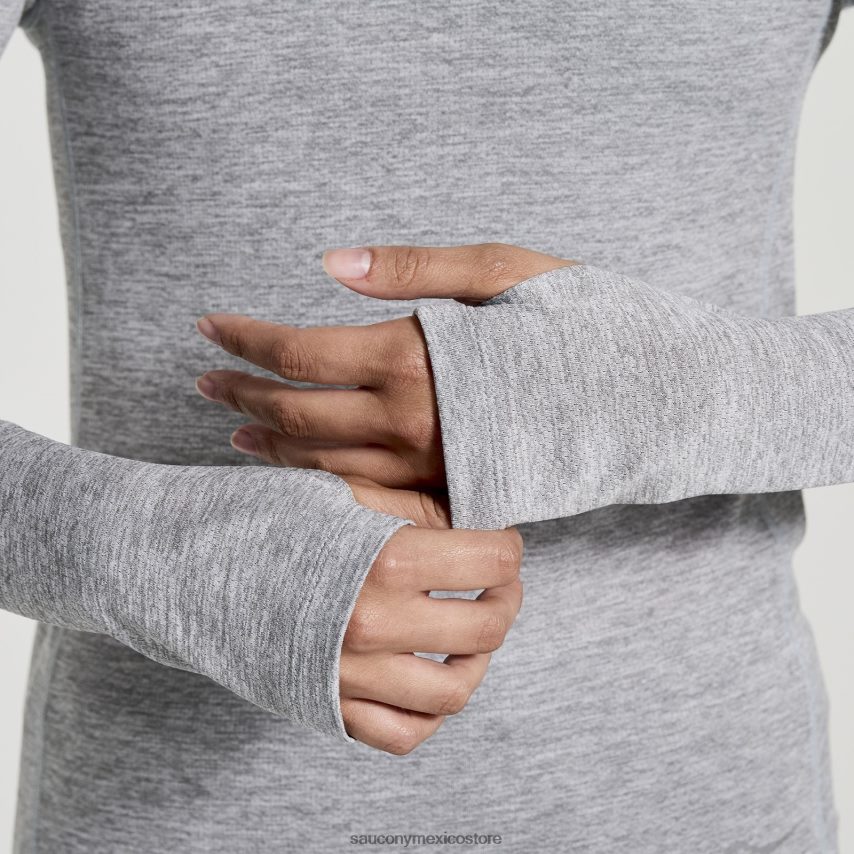 Saucony cronómetro de manga larga mujer brezo gris claro P4B2Z0744