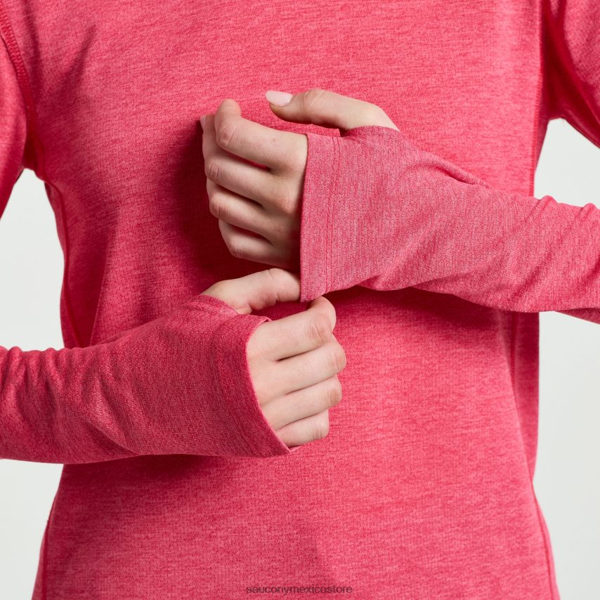 Saucony cronómetro de manga larga mujer rosa brezo P4B2Z0746