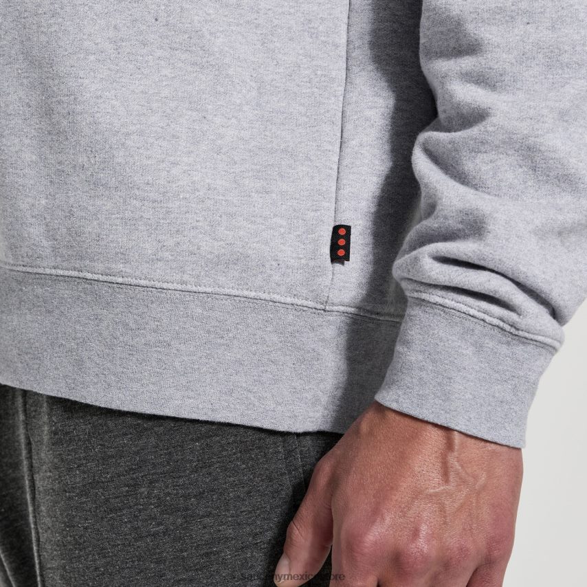 Saucony cuello redondo descansado hombres brezo gris claro P4B2Z0374