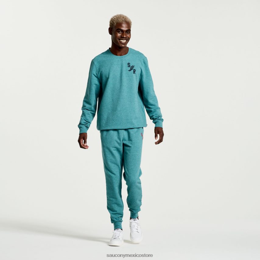 Saucony cuello redondo descansado hombres gráfico de brezo del atlántico norte P4B2Z0375