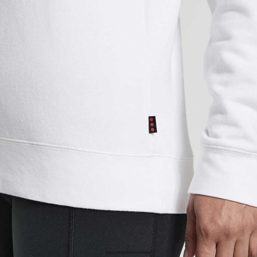 Saucony cuello redondo descansado mujer blanco P4B2Z0783