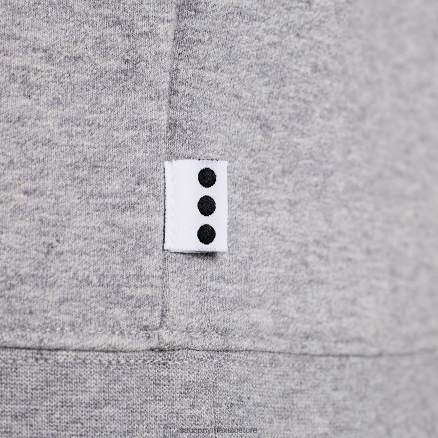 Saucony cuello redondo descansado mujer gráfico de brezo gris claro P4B2Z0779