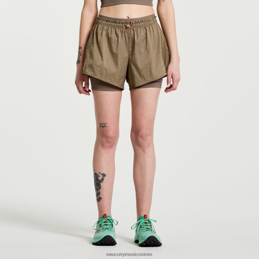 Saucony eleva 4 2 en 1 corto mujer estaño P4B2Z0823