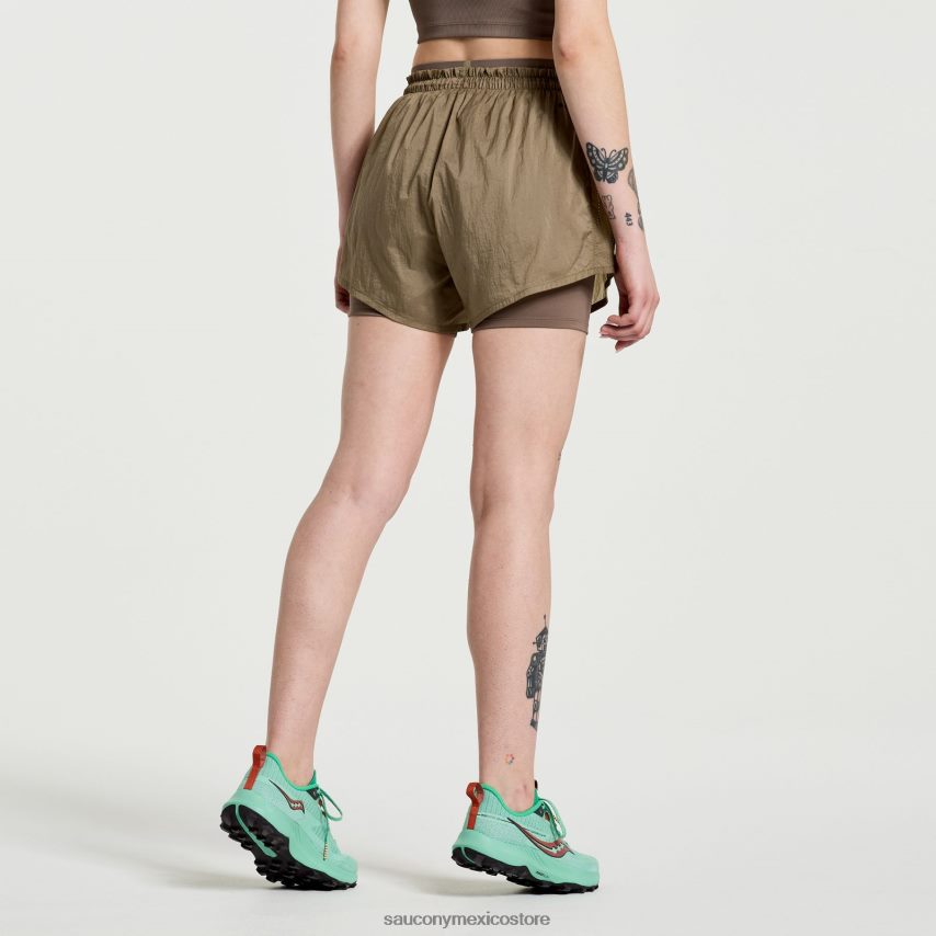Saucony eleva 4 2 en 1 corto mujer estaño P4B2Z0823