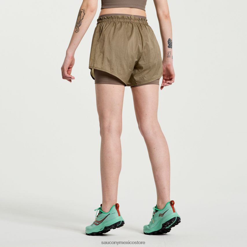 Saucony eleva 4 2 en 1 corto mujer estaño P4B2Z0823