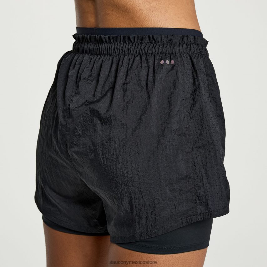 Saucony eleva 4 2 en 1 corto mujer negro P4B2Z0822