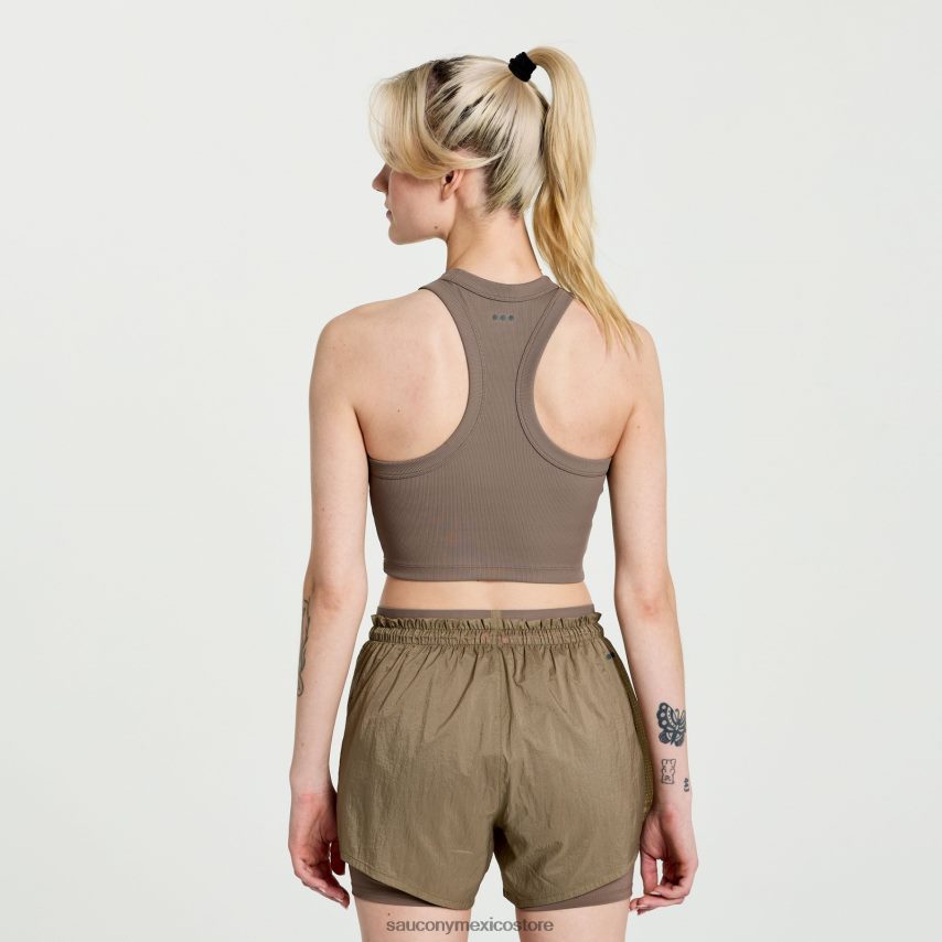 Saucony elevar la parte superior de la cosecha mujer ocre oscuro P4B2Z0773