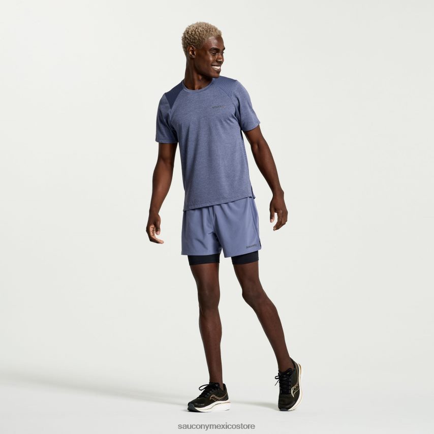 Saucony elevar manga corta hombres horizonte brezo P4B2Z0330