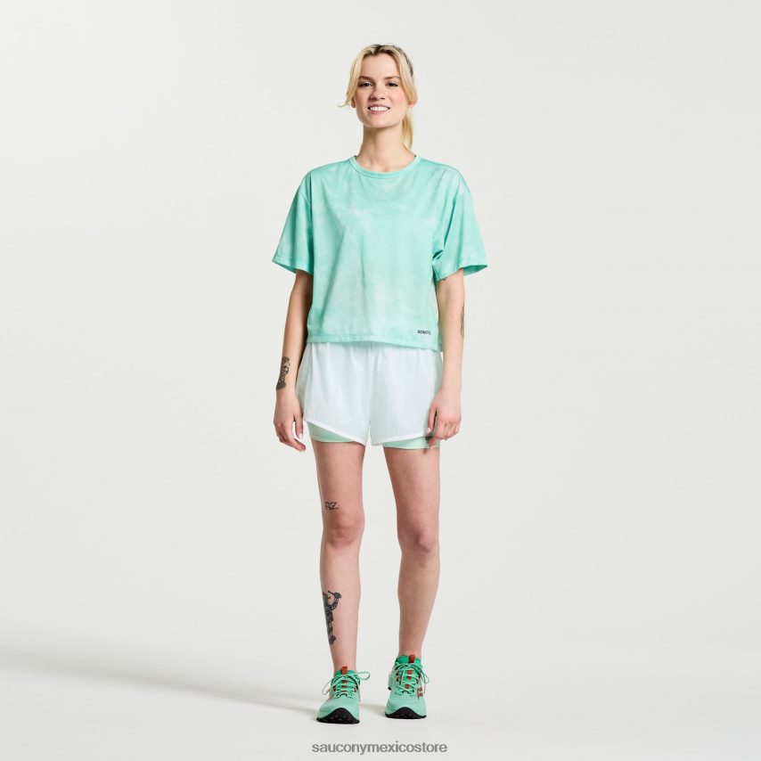 Saucony elevar manga corta mujer estampado tie-dye atmos P4B2Z0769