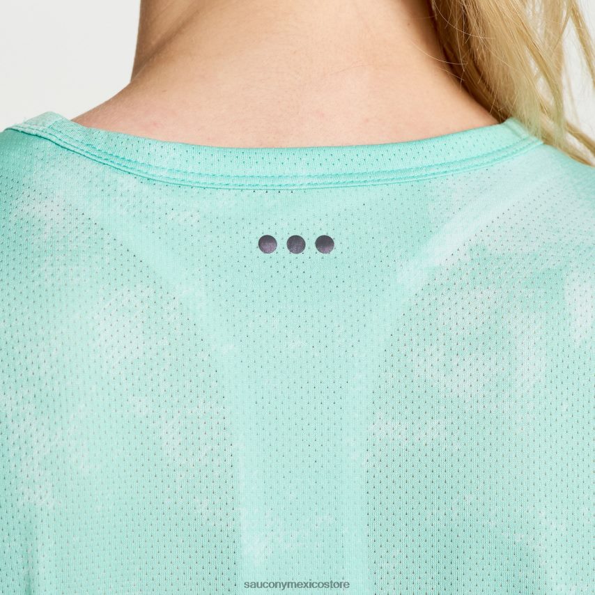 Saucony elevar manga corta mujer estampado tie-dye atmos P4B2Z0769