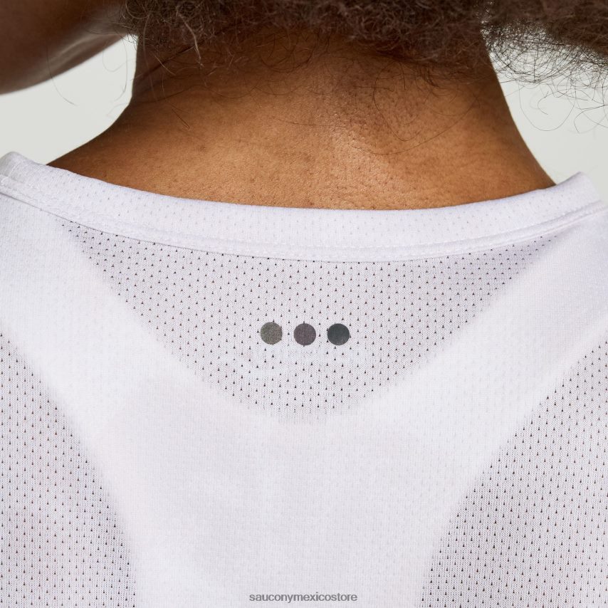 Saucony elevar manga corta mujer estampado tie-dye blanco P4B2Z0770