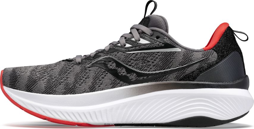 Saucony escalón 9 hombres carbón/cielo rojo P4B2Z094