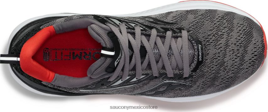 Saucony escalón 9 hombres carbón/cielo rojo P4B2Z094