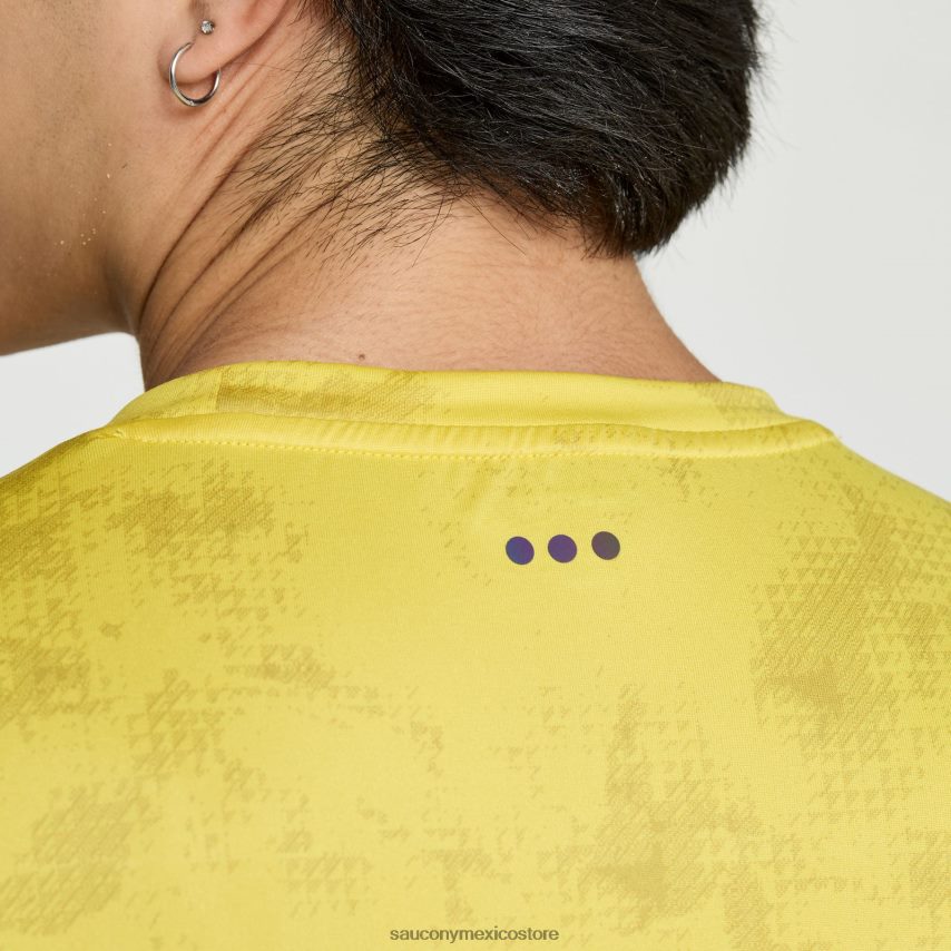 Saucony explorador de manga corta hombres estampado tie-dye arroyo P4B2Z0377