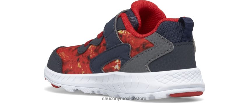 Saucony flash 30 a/c jr zapatilla de deporte niños azul marino/lava P4B2Z01031