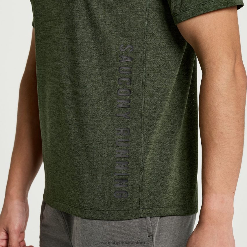 Saucony gráfico de cronómetro de manga corta hombres gráfico de brezo de hiedra trepadora P4B2Z0344