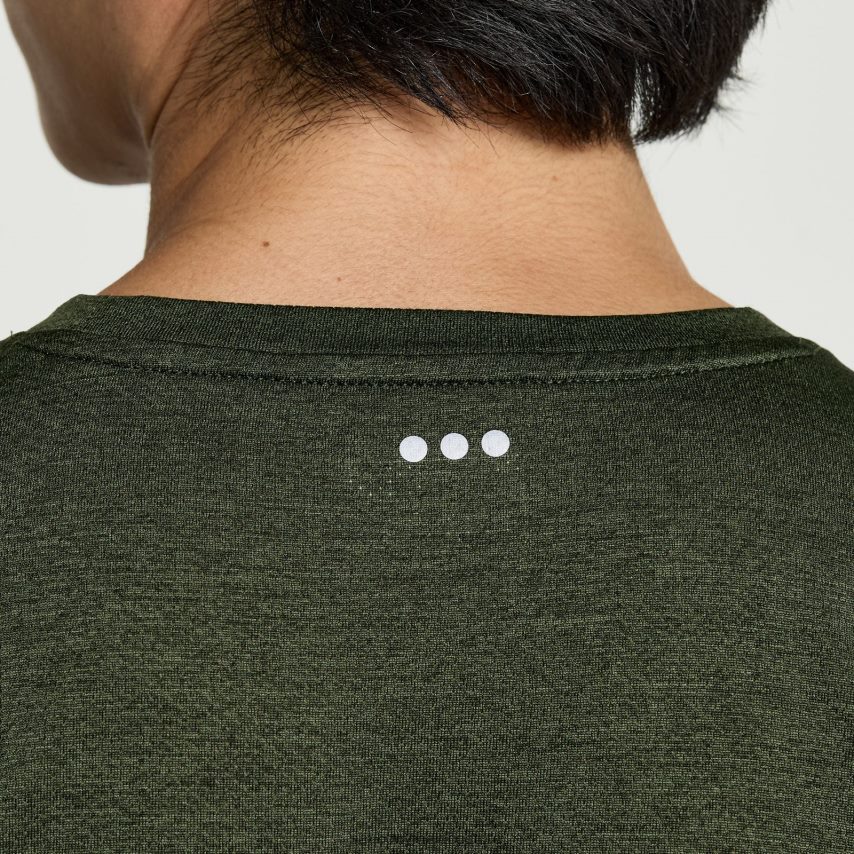 Saucony gráfico de cronómetro de manga corta hombres gráfico de brezo de hiedra trepadora P4B2Z0344