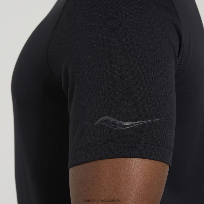 Saucony gráfico de cronómetro de manga corta hombres gráfico negro P4B2Z0345