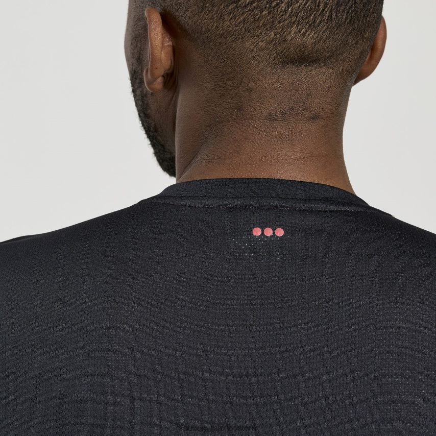 Saucony gráfico de cronómetro de manga corta hombres gráfico negro P4B2Z0345