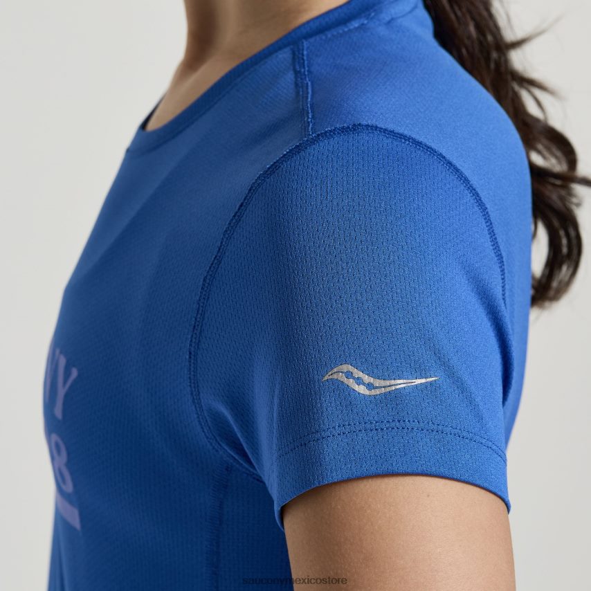 Saucony gráfico de cronómetro de manga corta mujer gráfico de la piscina P4B2Z0739