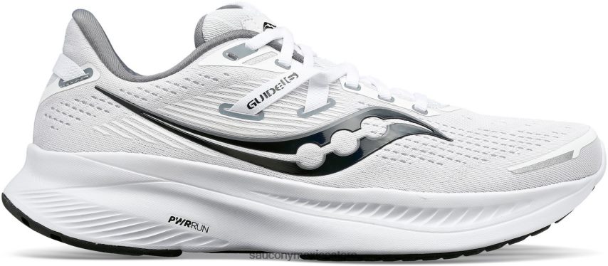 Saucony guía 16 hombres blanco negro P4B2Z052