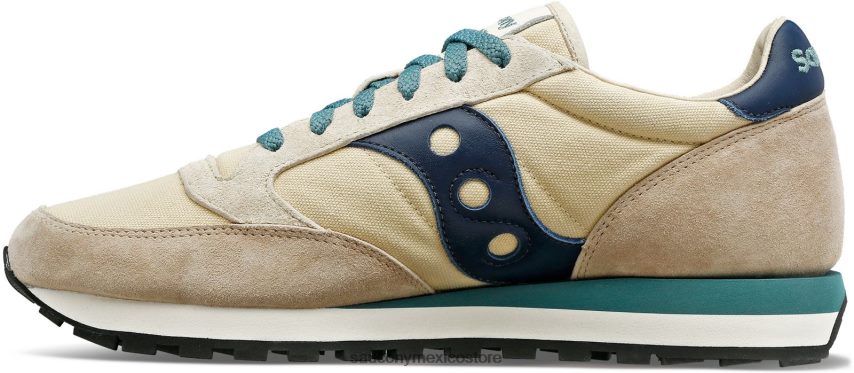 Saucony lavado a la piedra original de jazz hombres bronceado/azul marino P4B2Z0214