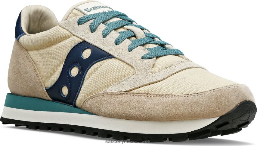 Saucony lavado a la piedra original de jazz hombres bronceado/azul marino P4B2Z0214