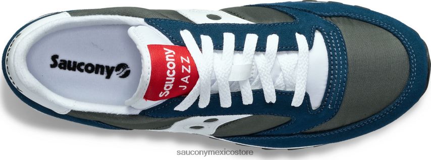 Saucony originales de jazz hombres verde oliva/azul marino P4B2Z0272