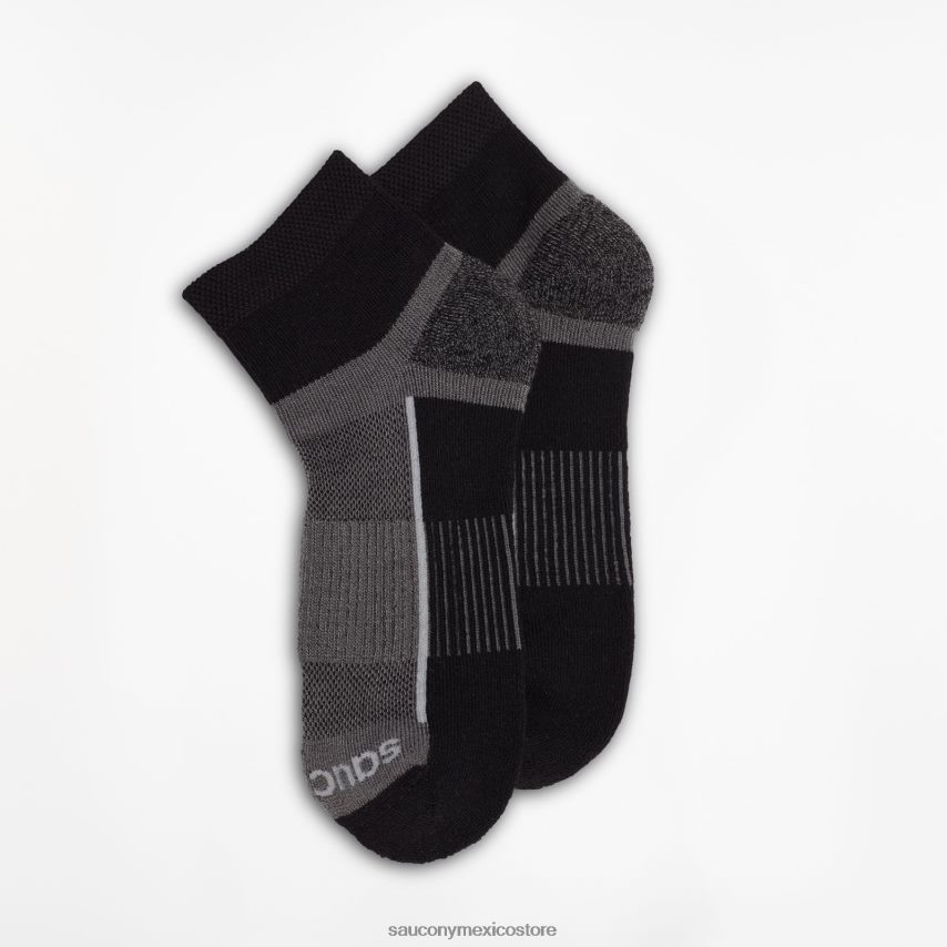 Saucony pack de 3 calcetines inferno quarter hombres negro P4B2Z0481