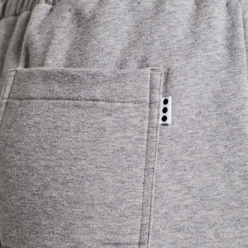 Saucony pantalones cortos de sudor descansado mujer gráfico de brezo gris claro P4B2Z0831