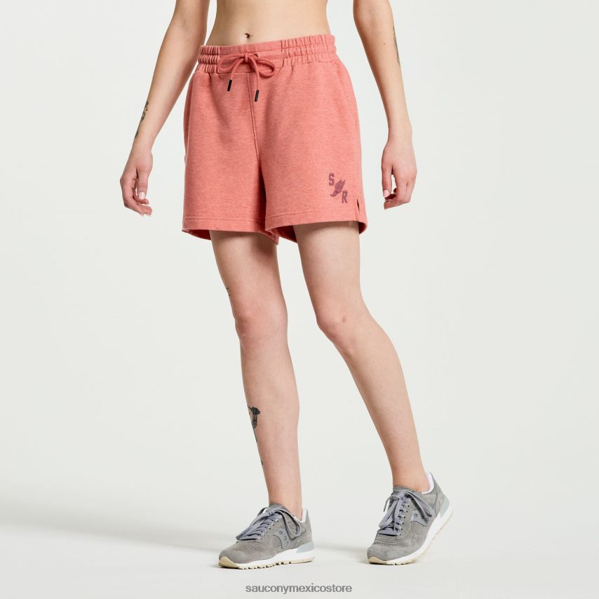 Saucony pantalones cortos de sudor descansado mujer gráfico de hollín brezo P4B2Z0832